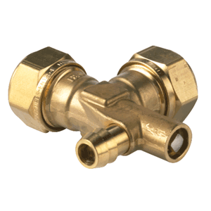 VSH bend + drain valve, 15mm