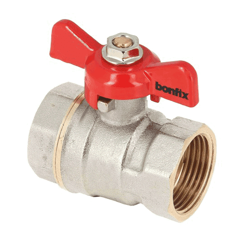 Bonfix ball valve with butterfly handle