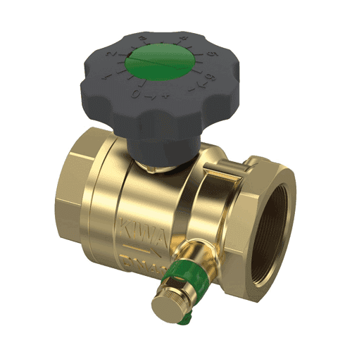 Raminex stainless steel ball valve S28 premium anti-limescale, 2x f.thr. + drain valve