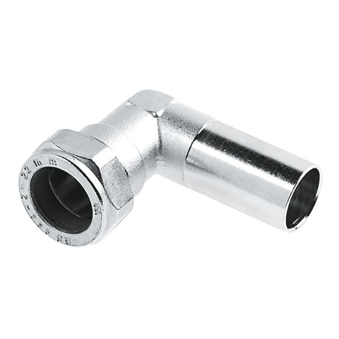 Adaptor elbow nickel plated (compression x int.)