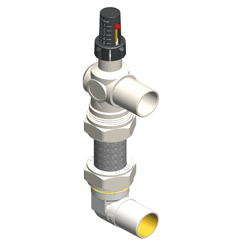 PenTec differential pressure regulator, 22 mm compression