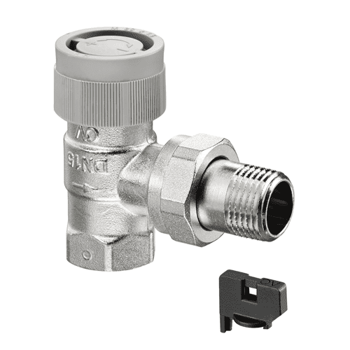 Oventrop AQH dynamische thermostaat afsluiter, haaks