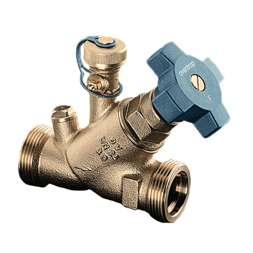 Oventrop Aquastrom F stop valve + drain, male thread