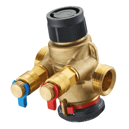 Oventrop QTZ control valve with measuring nipples, male thread