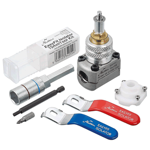 Aladdin Easyfit Isolator ball valve set + toolkit