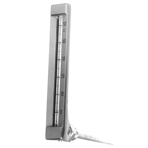 Bar thermometer angled, 150mm