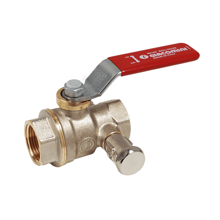 Giacomini square lever ball valve + drain valve R910S