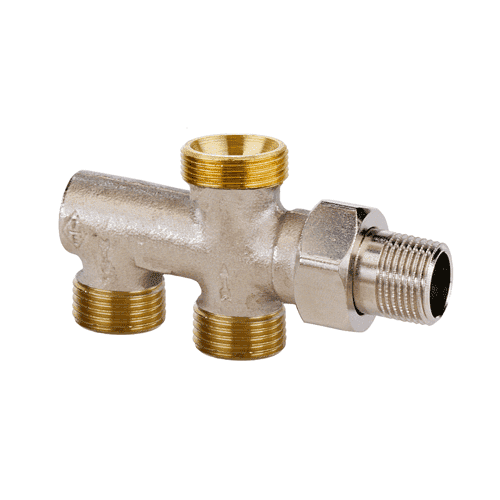 Heimeier Duolux single pipe manifold 50/50, DN15