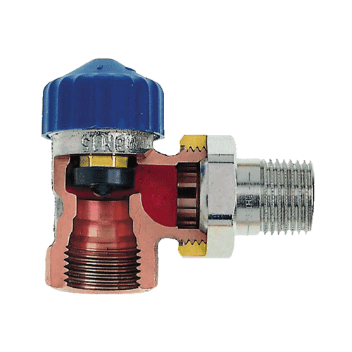 Heimeier thermostatic valve DN 15, angled Rp1/2"