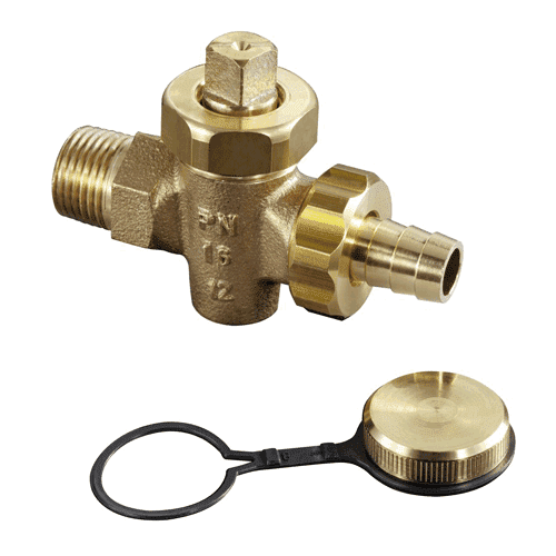 Oventrop filler/outlet valve, heavy-duty model
