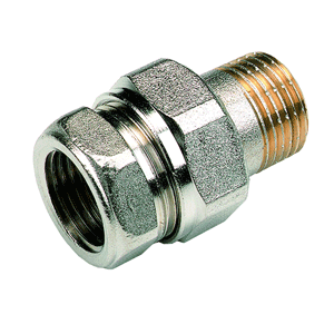 Comap 3-part straight coupling, nickel-plated