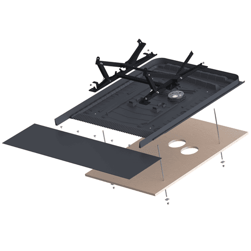 Nefit frame en plakplaat t.b.v. dakwarmtepomp CS5800i AWR 7 OR-S
