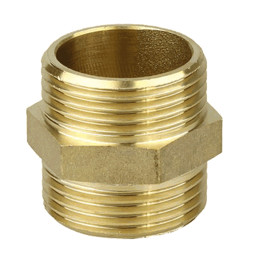 337136 MES dubbele nippel 3/4" x 3/4"