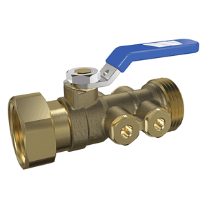 Watts backflow preventer with drain valve, coupling nut x male thread EA