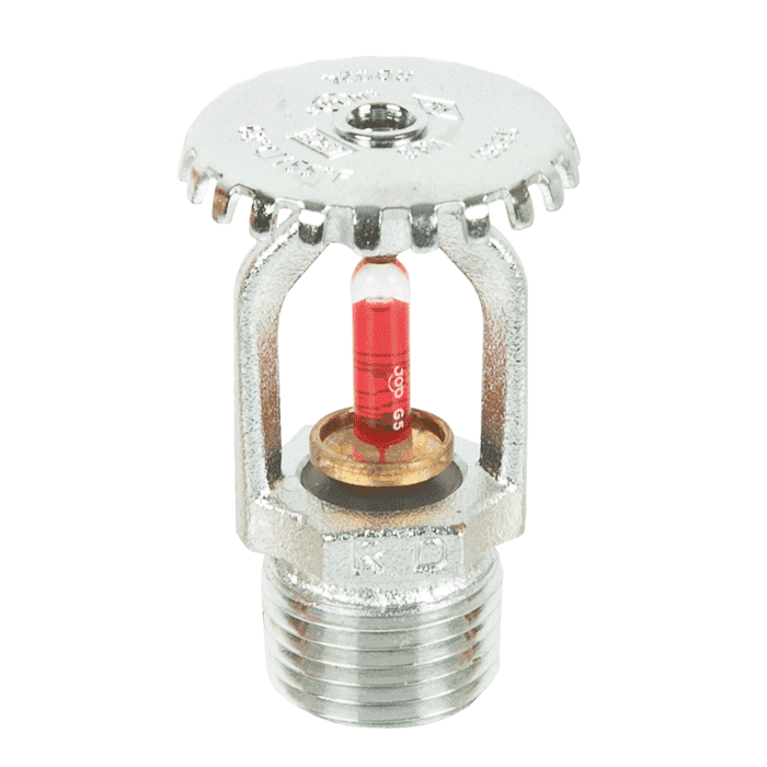 Upright sprinkler, 5 mm K=80, 1/2" connection, chrome