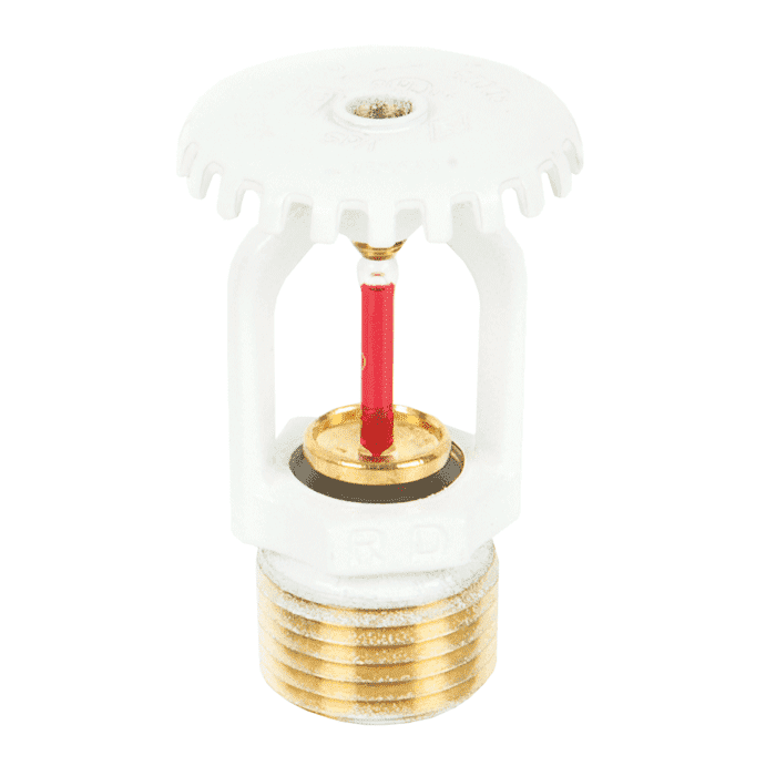 Upright Quick Response sprinkler, 3 mm K=80, 1/2" connection, white