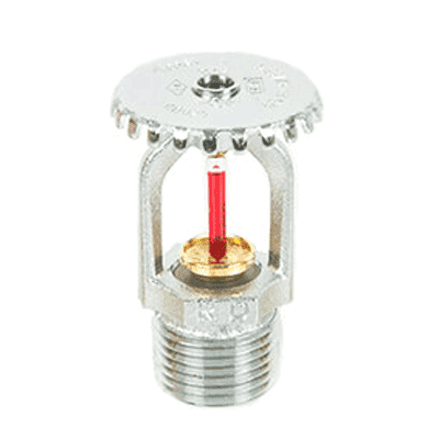 Upright sprinkler 68° 3 mm K=80 1/2" chrome QR