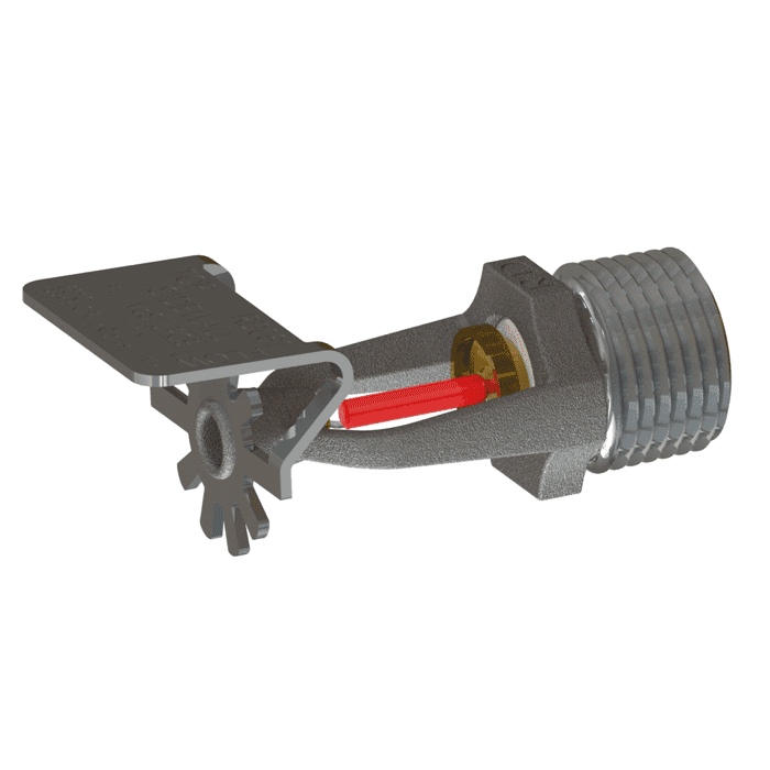 Horizontal sprinkler, 5 mm K=80, 1/2" connection, chrome