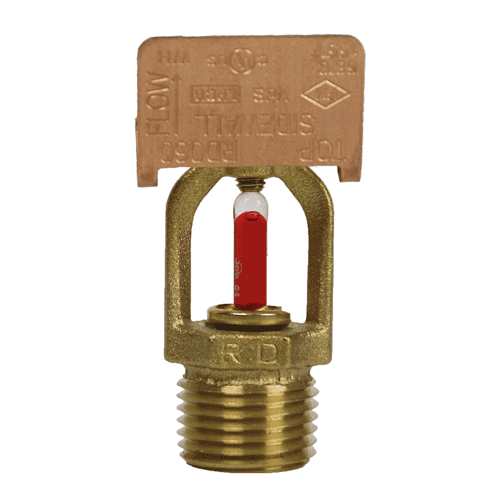 Horizontal sprinkler, 5 mm K=80, 1/2" connection, brass