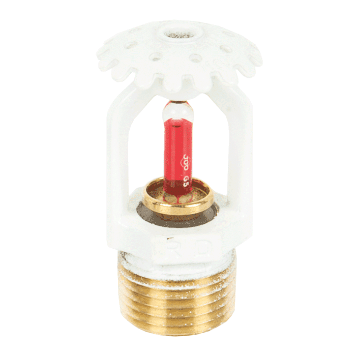 Conventional sprinkler, 5 mm K=80, 1/2" connection, white