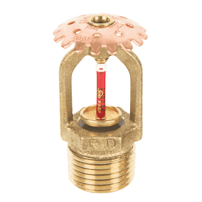Conventional Quick Response sprinkler, 3 mm K=80, 1/2" connection, brass