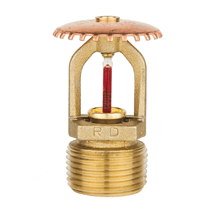 Upright Quick Response sprinkler, 3 mm K=115, 3/4" connection, brass