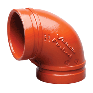 Victaulic bocht 90gr Style 001 - 139.7mm, rood
