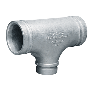 Victaulic reducer Tee 219.1 mm x 168.3 mm galvanised Style 25