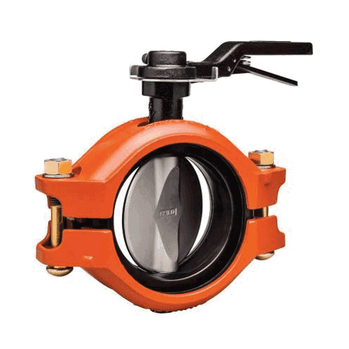 Victaulic butterfly valves Style 124, orange