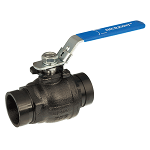VSH Shurjoint grooved ball valve with steel lever, black epoxy