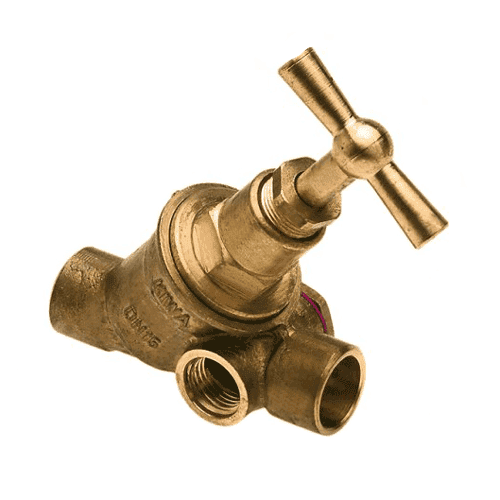 Bonfix stop valve with drain valve