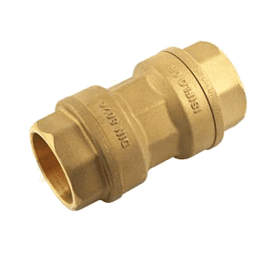 Isiflo brass coupling, straight, for water