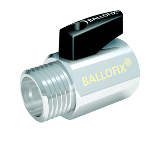 VSH Ballofix ball valve with handle, female thread x male thread