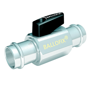 VSH Ballofix ball valve with handle, 2 x press