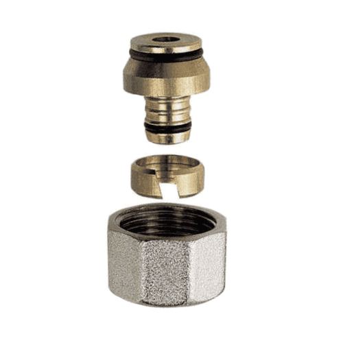Compression fitting for multilayer pipe, 16 x 2 mm