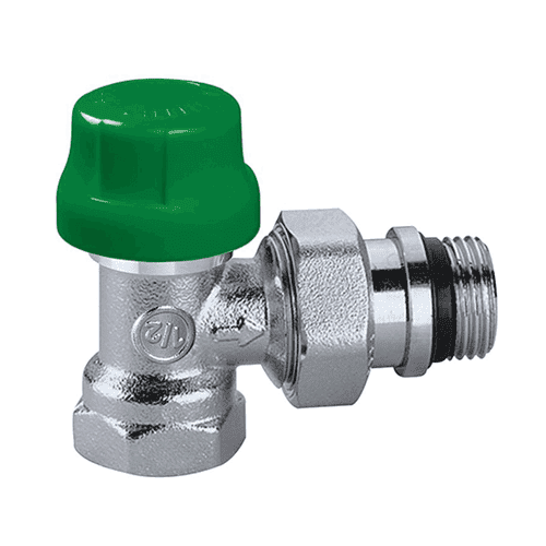DYNAMICAL® dynamic thermostatic radiator valve, angled, for steel pipe
