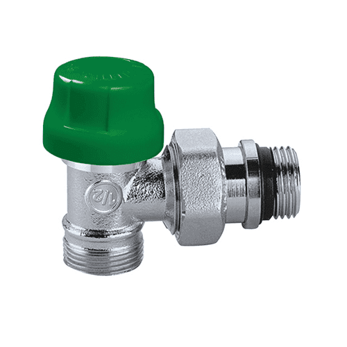 DYNAMICAL® dynamic thermostatic radiator valve, angled, for copper and plastic pipes