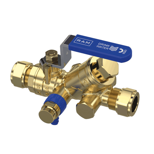 Raminex backflow preventer unit, EA Easy Service, with drain valve