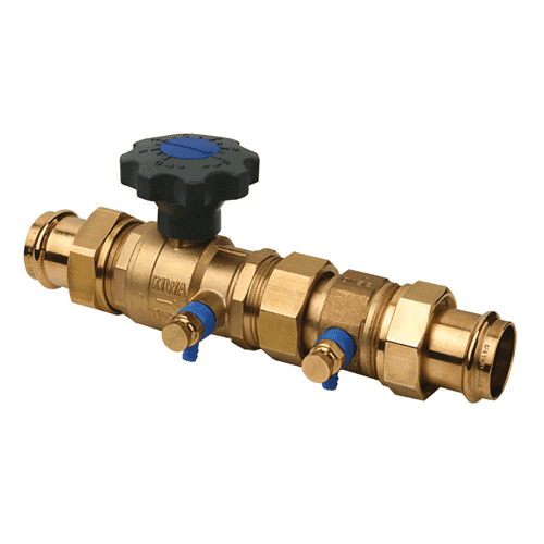 Raminex backflow preventer EA 2x Viega press with drain valve
