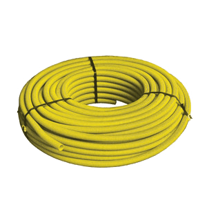PEX/AL coiled pipe yellow with sleeve pipe, with Gaskeur