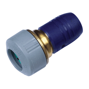 Brass push-fit adaptor to copper
