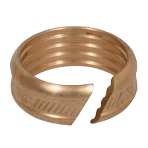 Henco, brass clamping ring for threaded fittings