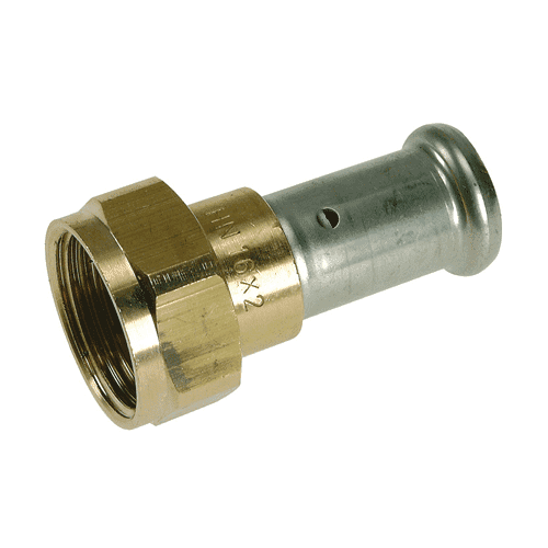 Henco, 2-part brass coupling, flat seal