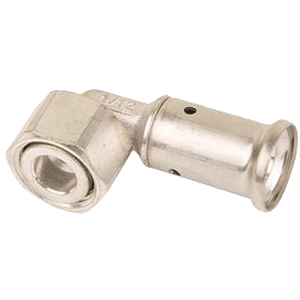 Henco, connection 90° with coupling nut, flat seal