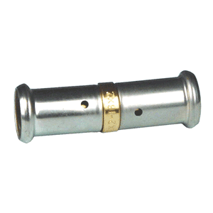 Henco, brass elbow coupling 2x press