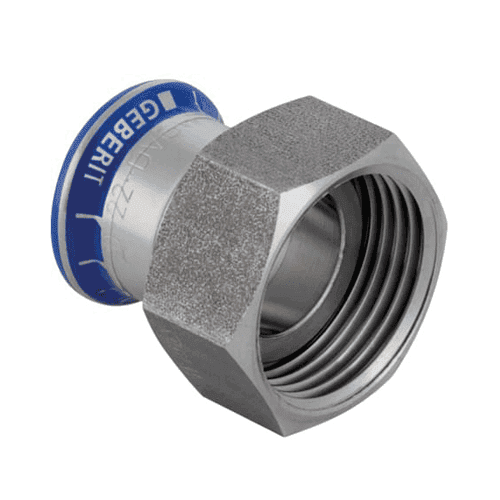 Mapress stainless steel 316, 2-part flat coupling with stainless steel gland