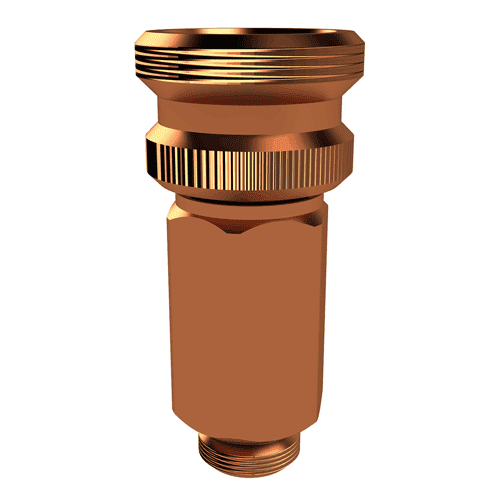 Kemper drain valve with immersion sleeve bronze, 1/4" male thread.
