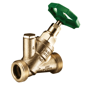 Kemper stop valve, brass upper part, drain valve. DN20 1"