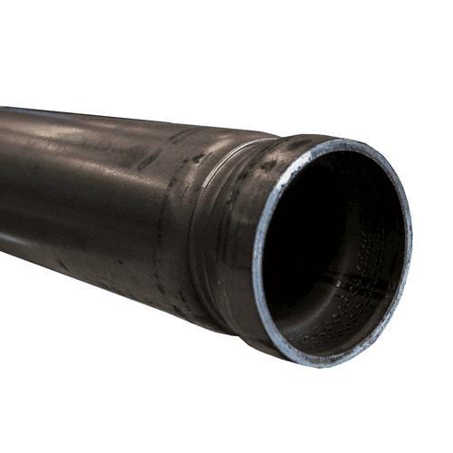 Flame pipe black (untreated), grooved on both sides