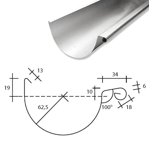 391400 RZ WB mastgoot M30 L=3mtr ppm